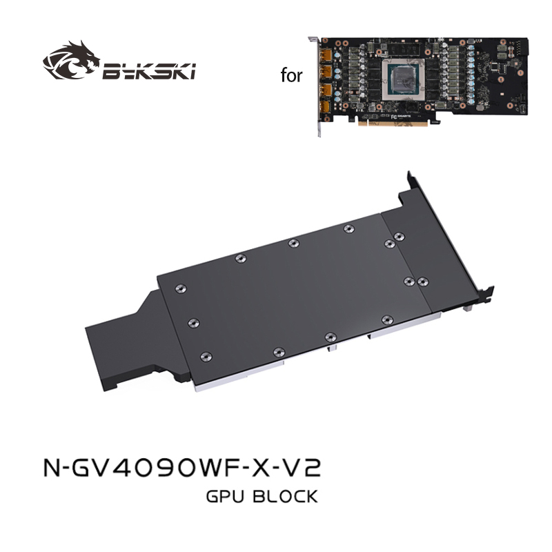 Rtx 4090 Water Block Full Cover - Блок охлаждения Bykski для видеокарты GIGABYTE